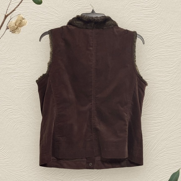 J.Jill Faux‎ Fur Neck Trim Vest Size L - Picture 2 of 6